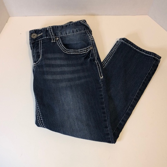 Maurice’s Denim Capris with White Stitching